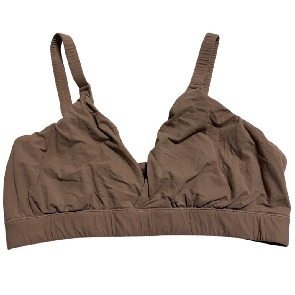 Skims Fits Everybody Crossover Bralette Size 2X Plus Brown Earthy Stretch Bra